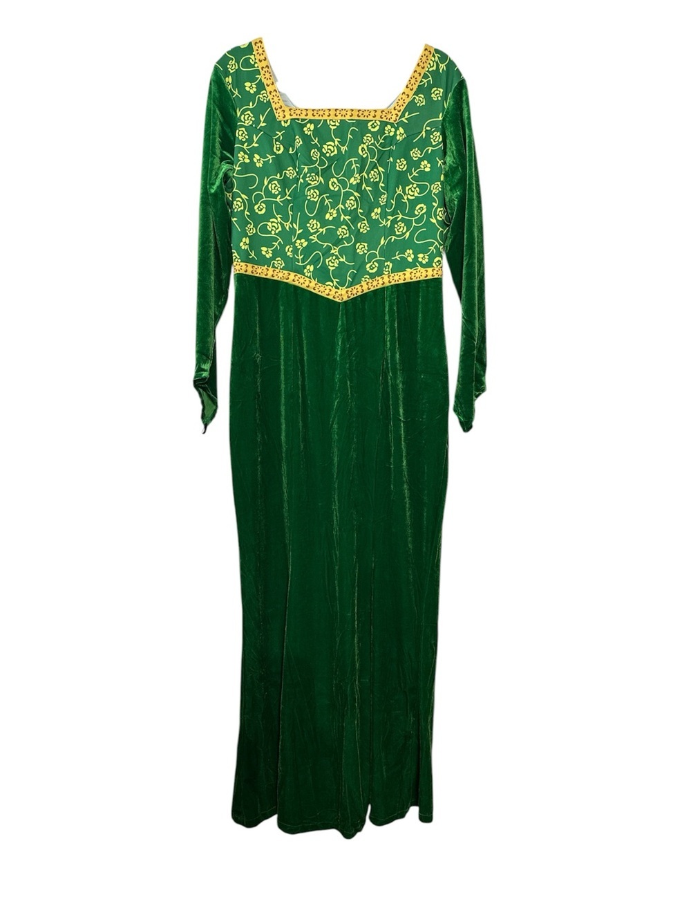 Green Velvet Renaissance Festival Halloween Long Sleeves Large Costume